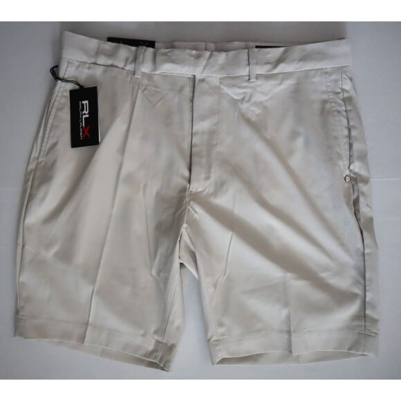 RLX Ralph Lauren Men's Sz 34 Beige Tailored Fit Performance Golf Shorts - Picture 1 of 14